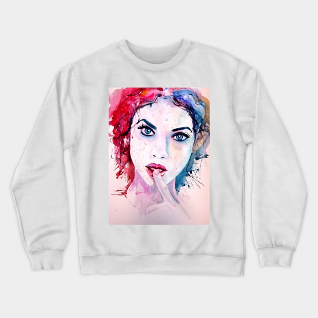 Charming girl XI Crewneck Sweatshirt by kovacsannabrigi